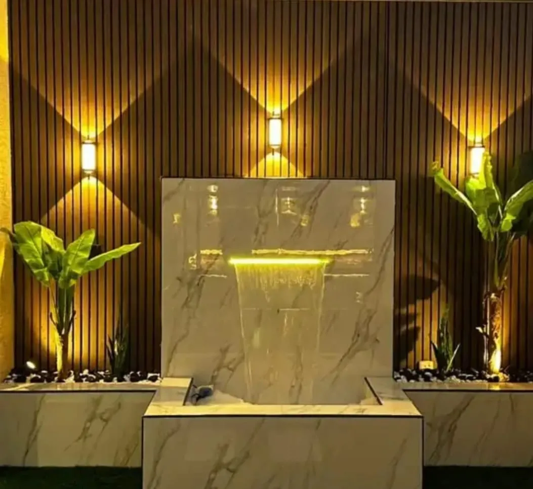 تصميم شلالات ونوافير وشلالات حدائق المنازل والفلل جدة 