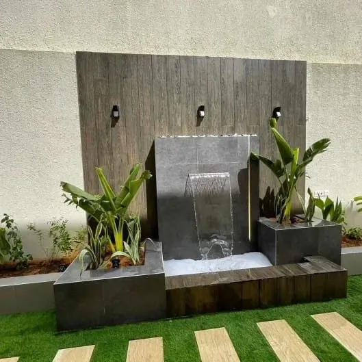 تصميم شلالات ونوافير وشلالات حدائق المنازل والفلل جدة 