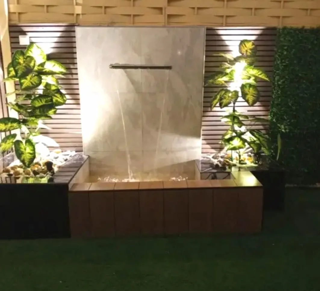 تصميم شلالات ونوافير وشلالات حدائق المنازل والفلل جدة 